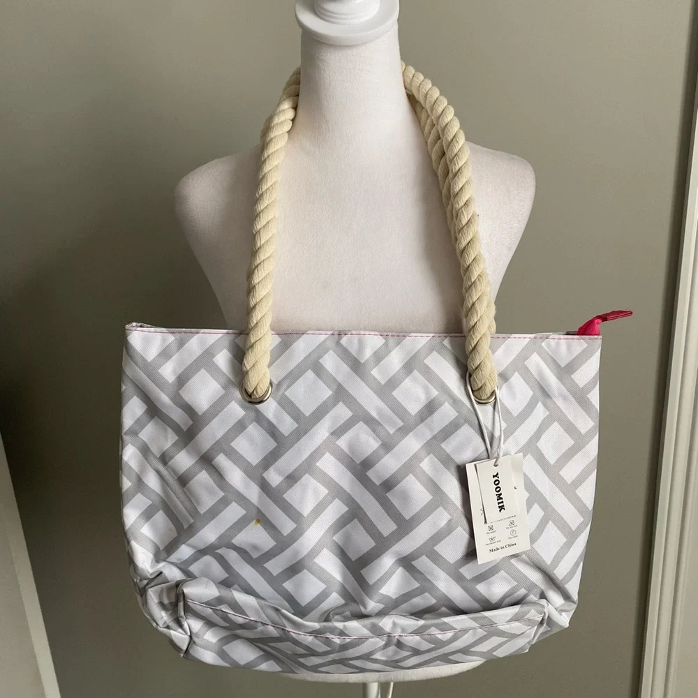 YOOMIK Beach Wine Tote Bag with 3x Wine Bladder Bag - Picture 3 of 10
